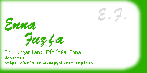 enna fuzfa business card